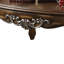 Rectangular Coffee Table Of Antique Oak With Queen Legs, Suitable For Decor Adornment, Scalloped Wood Top Finish, Support, 20 Inches In Height, 57 Width, 35 Depth Featuring Ideal Beverage