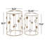 Ensemble de table d'appoint en métal Eppler