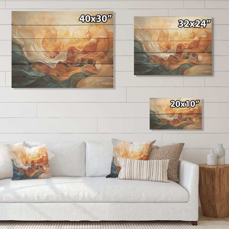 Canyon Antelope, art liquide I - Canyon, art mural sur bois de pin naturel, H 10 po x l 20 po