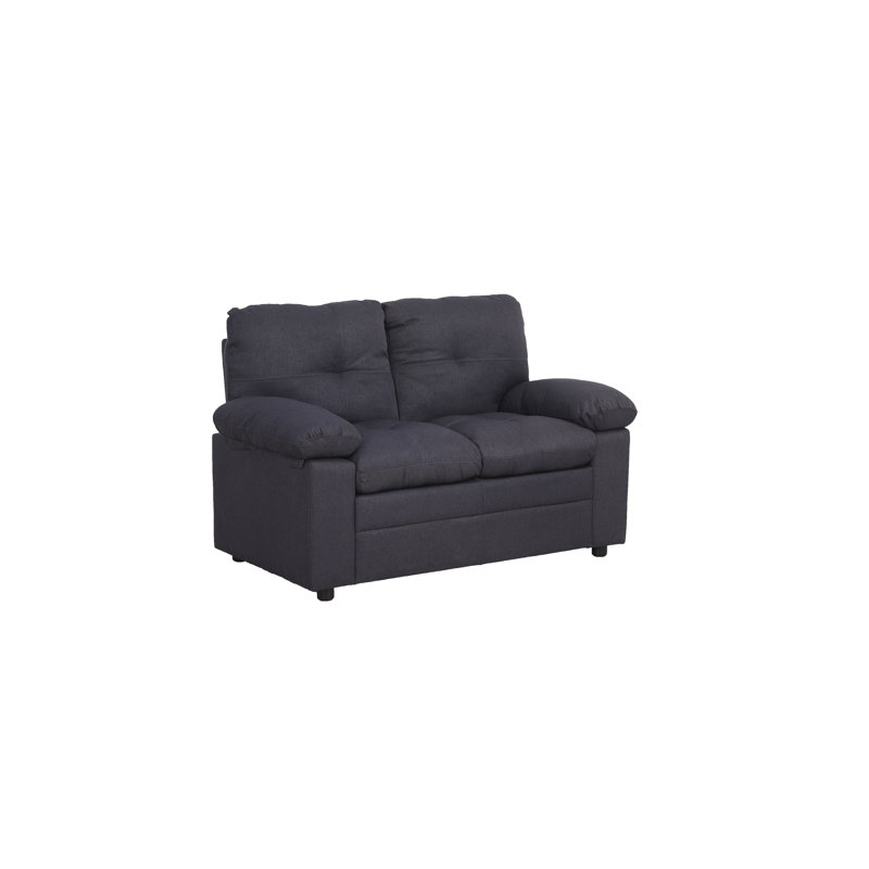 Elsea Upholstered 54'' Loveseat, Dark Gray
