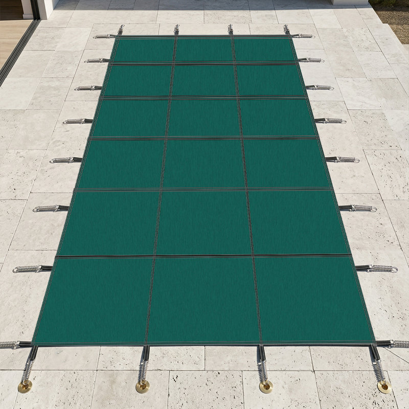 Housse de piscine résistante aux intempéries avec trousse de quincaillerie complète - essentiels pour patio et pelouse, Vert