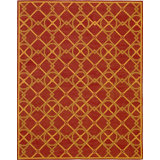 Hand-Knotted High-Quality Red and Gold Area Rug