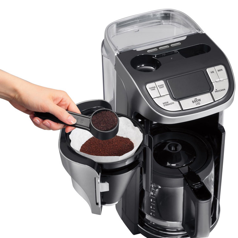Hamilton Beach 12 cups Black/Silver Coffee Maker