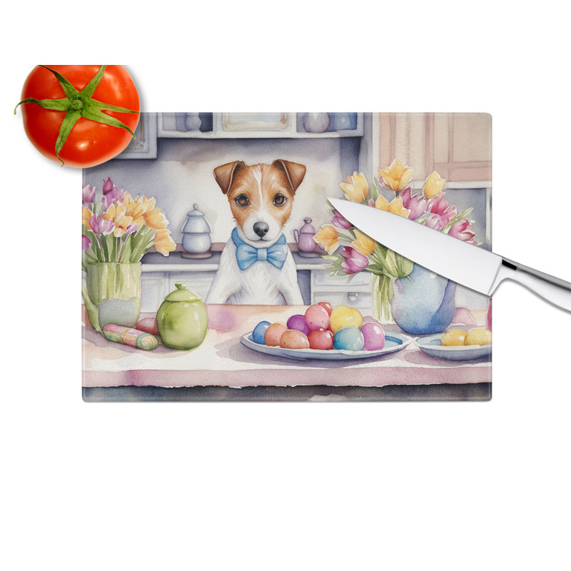 Planche à découper en verre Jack Russell Terrier Decorating
