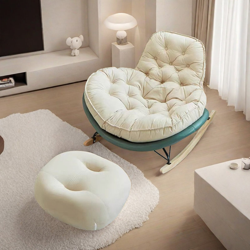 Chaise berçante Nordic Casual, Vert