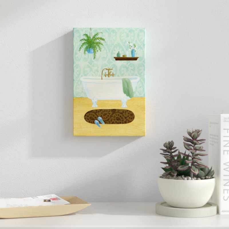 Bath Tranquility I - Painting Print, 30cm H x 20cm W, Wrapped Canvas