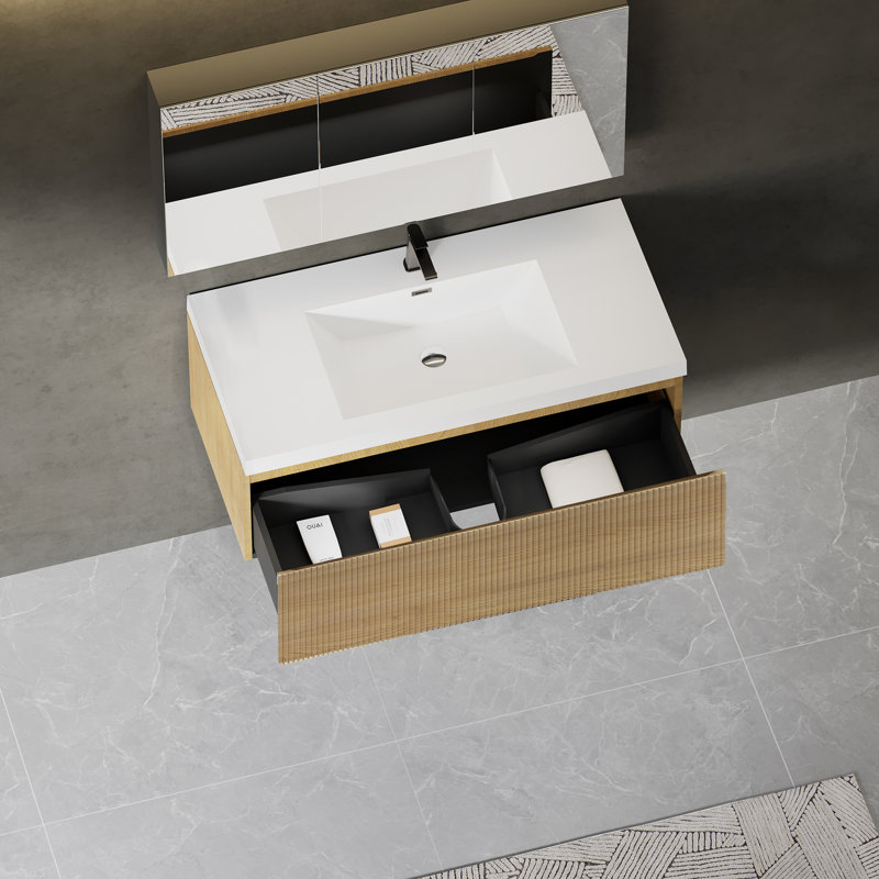 Meuble-lavabo flottant avec lavabo, 36"