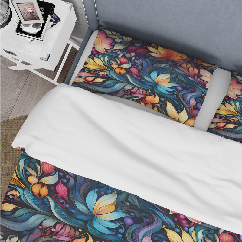 Ensemble de housse de couette Moroccan Dreamscape Boho, Housse de couette pour très grand lit et 2 très