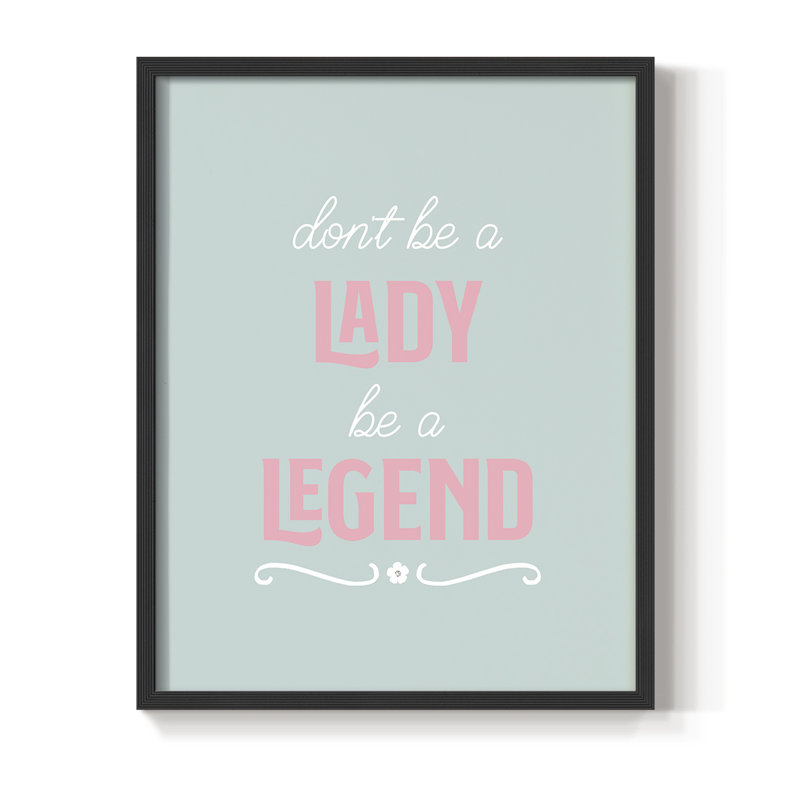 «Lady Legend», reproduction encadrée - bois massif, Noir, noir, noir, noir, H 21 po x l 17 po