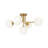 5-Light Symmetrical Frosted Glass Semi-flush Mount-408290772