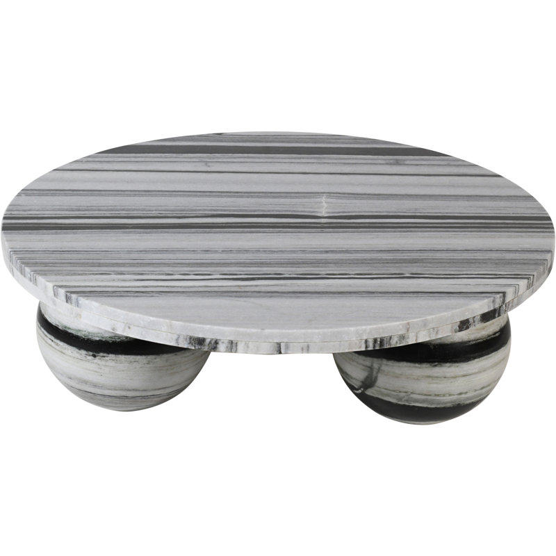 Hizki Marble Top Coffee Table, Gray