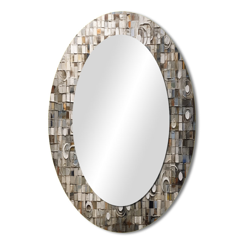 Miroir mural brun et blanc bohémien Medley, 36 po x 24 po