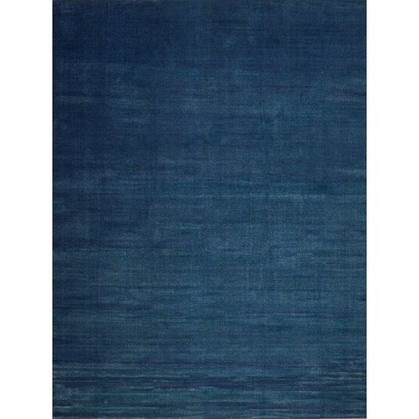 Exquisite Rugs Velutto Hand Loomed Nylon Area Rug in Navy | Perigold