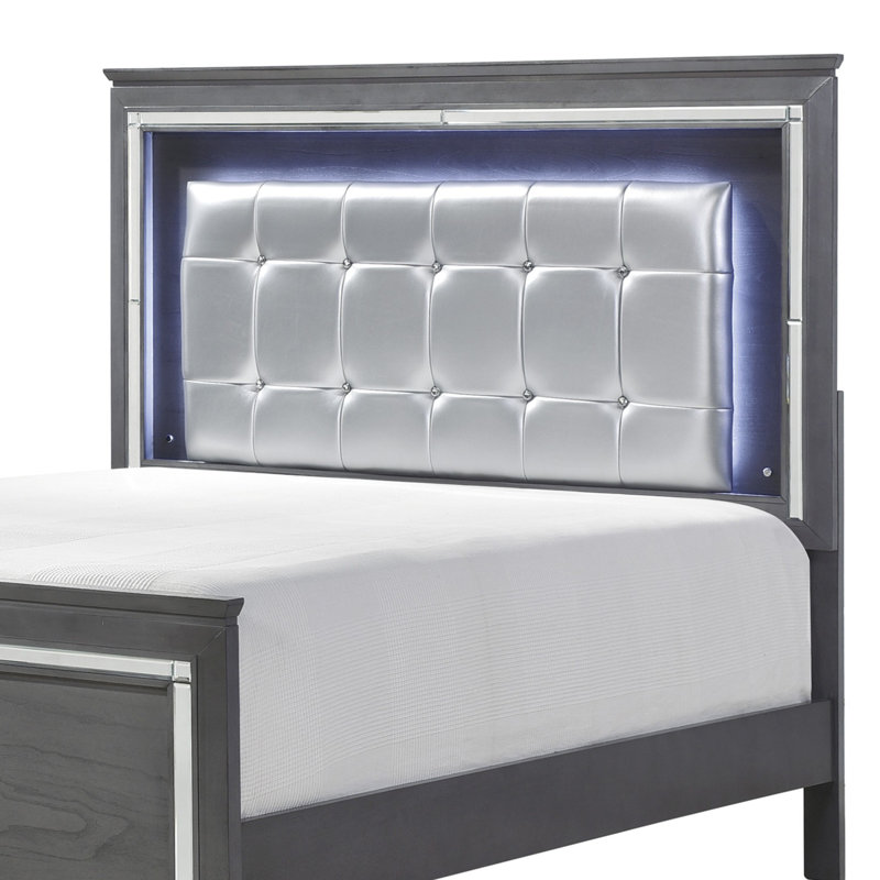 Daeveon Vegan Leather Platform Bed