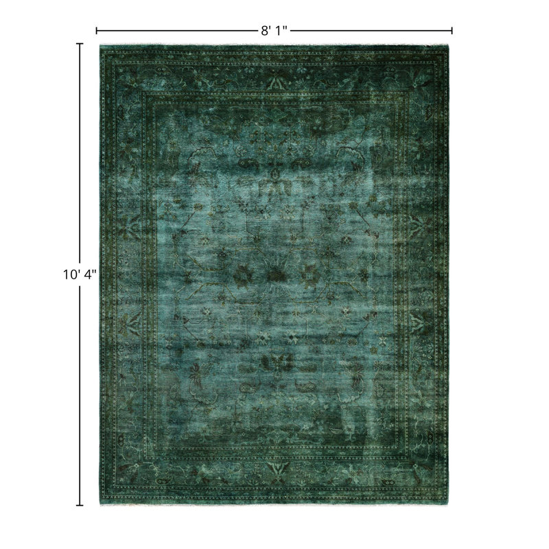Overdyed One-of-a-Kind 8' 1" X 10' 4" Hand Knotted Area Rug
