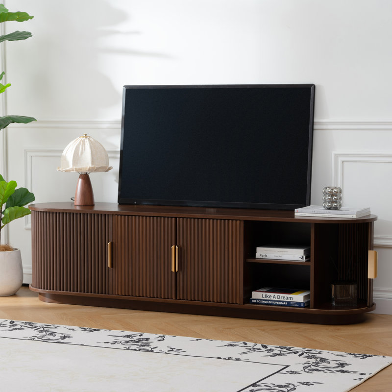 Tv Stand For Tvs Up To 75", Walnut
