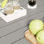 Table de salle à manger d'extérieur rectangulaire pour 6 personnes avec trou pour parasol, résistance aux intempéries-687190796
