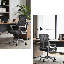 Chaise de bureau à dossier haut (gris)-1962400626