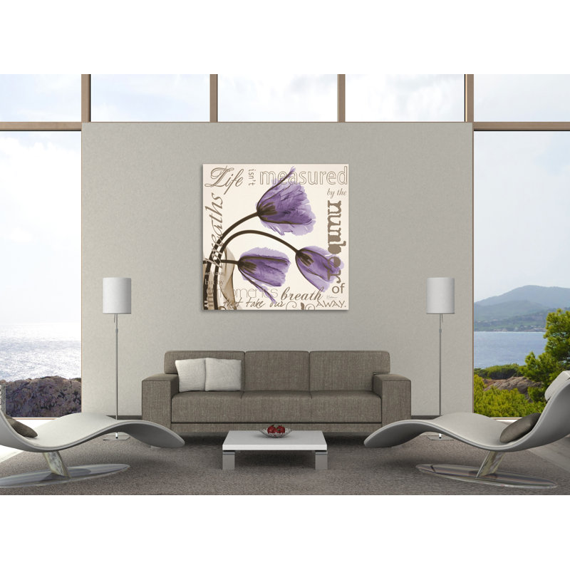«Life Tulips», toile tendue par Albert Koetsier, H 30 po x l 30 po x P 1,5 po
