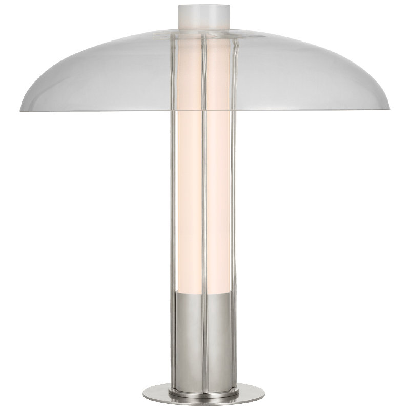 Kelly Wearstler Troye Medium Table Lamp, Polished Nickel, Clear