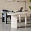 Bureaux blancs ovales en bois massif-108511069