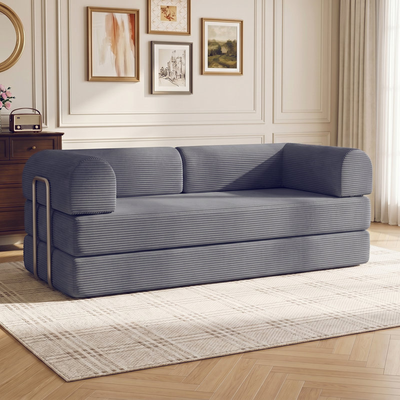 3 Seater Linen Sofa, Gray
