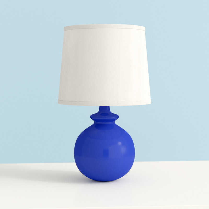 Lampe de table 21 po Abdias, Bleu primaire brillant