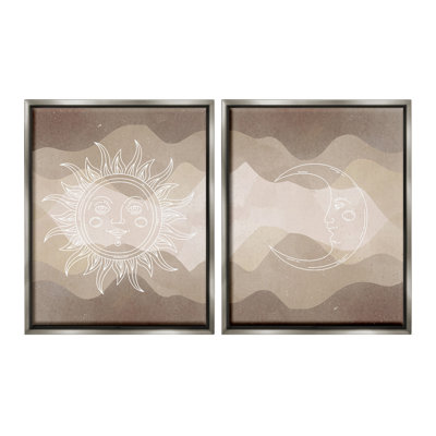 " Astral Boho Sun And Moon " by Lil' Rue 2 - Pieces