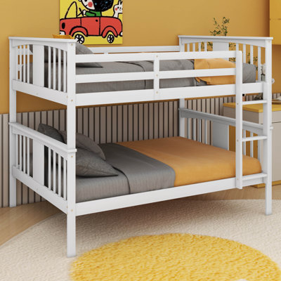 Lit double superposé au-dessus d'un lit double avec échelle pour meubles de chambre à coucher, chambre d'amis