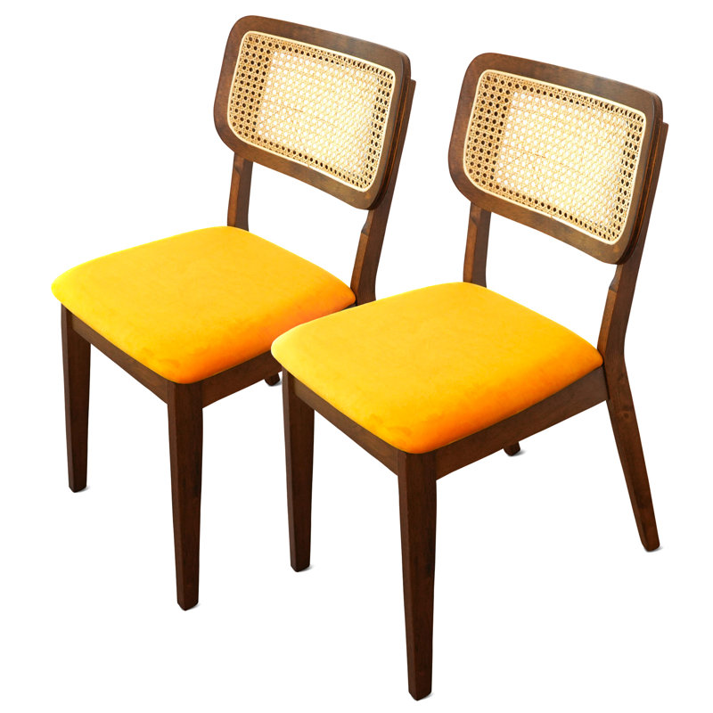 Chaise d'appoint rembourrée Brashears, Orange