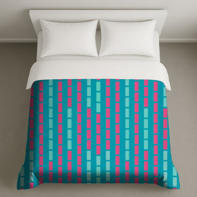 Housses de couette rectangulaires bleues et roses