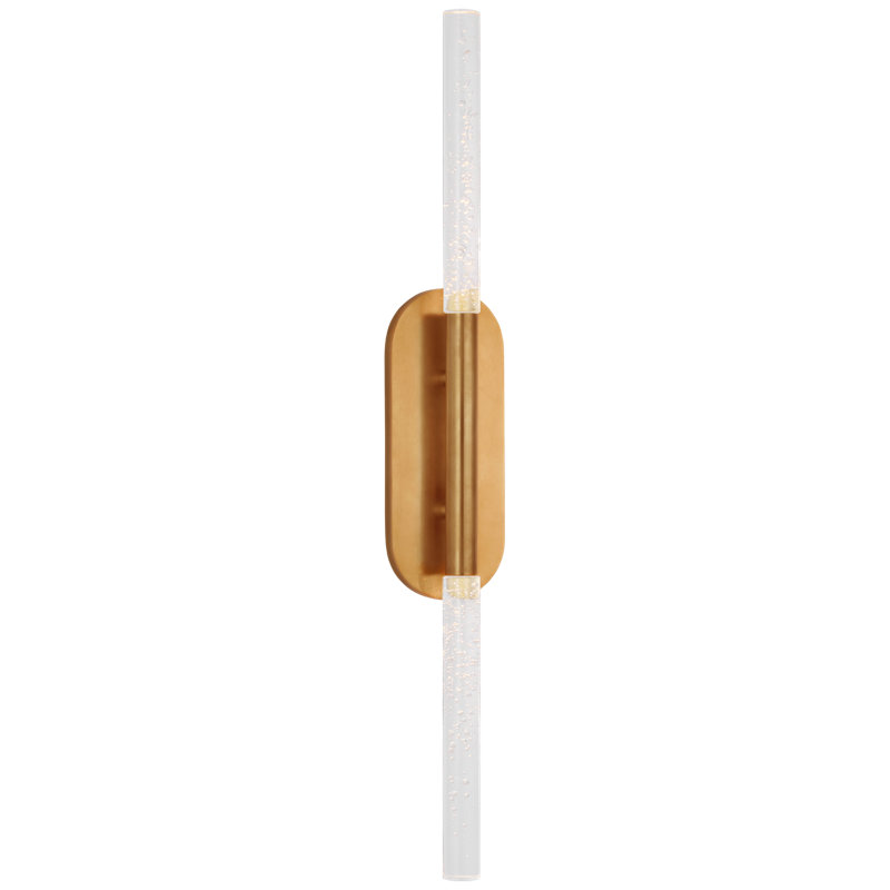 Rousseau 2 - Light LED Bath Bar, Antique Burnished Brass