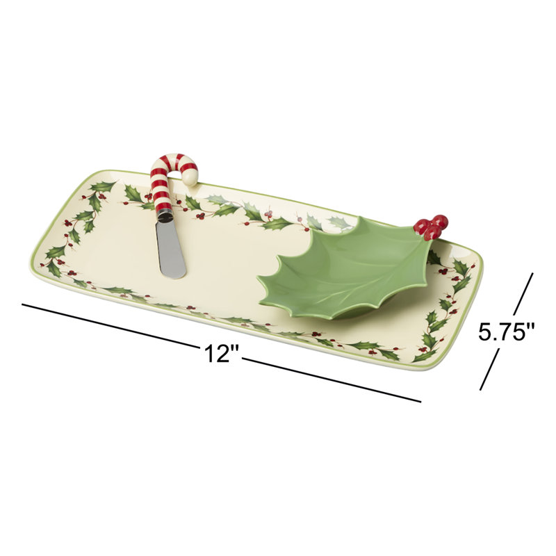 Holiday 3-Piece Hostess Set with Spreader