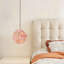 Luminaire suspendu 1 lumière fleur rose