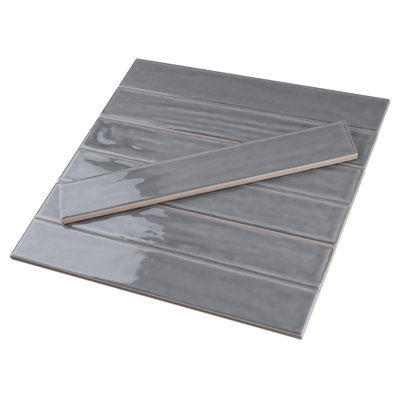 Nova 1.97 in. X 11.81 in. Polished Ceramic Subway Wall Tile