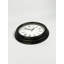 Horloge murale élégante Elegant, or et noir, 11,8 po x 11,8 po | Cadre 100% plastique, couvercle en verre véritable, épaisseur: 1,8 po | Décoration élégante pour le salon, le bureau et la salle à manger, design intemporel-105518838