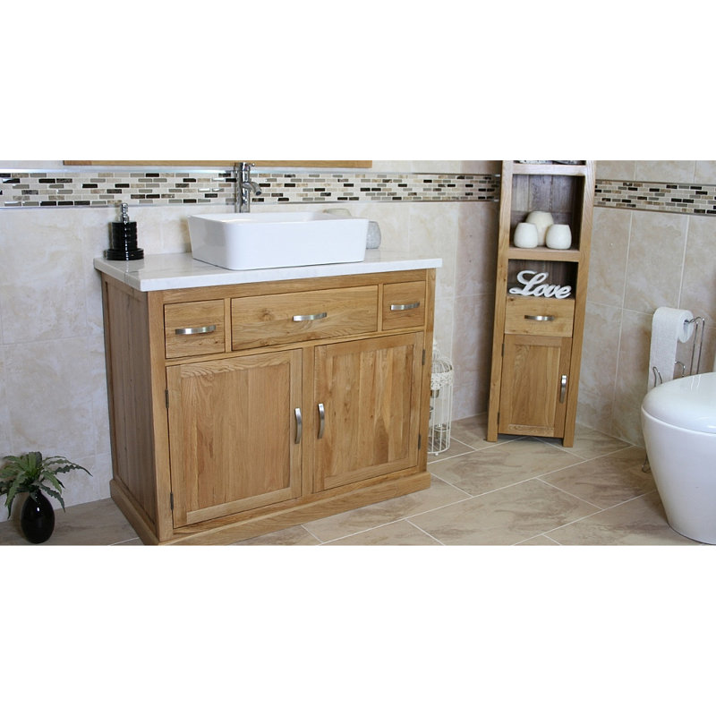 Desmond 1000mm Single Bathroom Vanity with Vessel Ceramic Basin