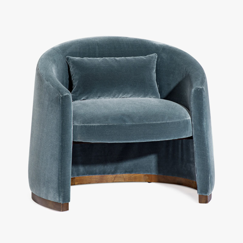 Chaise rembourrée Kelby, Mélange de polyester bleu sarcelle