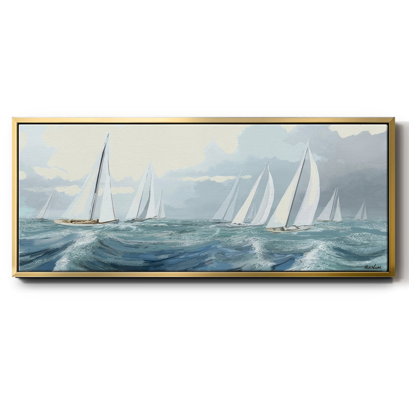 Sail Ho- Framed Canvas, 24" H x 60" W