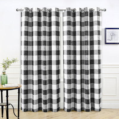 Adamantini Plaid Blackout Thermal Grommet Curtain Panels
