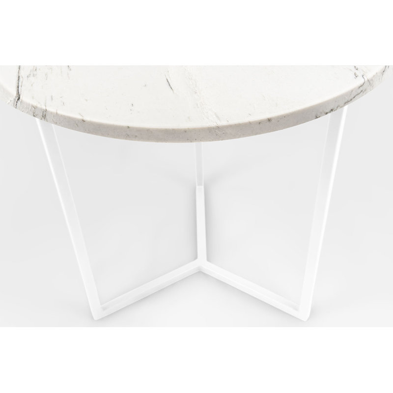 Draper Frame End Table, White