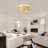 6-Speed Reversible Ceiling Fan with Reed Rattan Shade for Bedroom Living Room-1135588248
