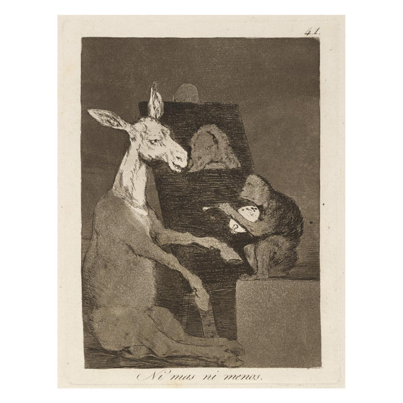 Ni mas ni menos. (Ni ni plus ni moins.) Par Francisco de Goya - Estampe numérique, H 28 po x l 22 po
