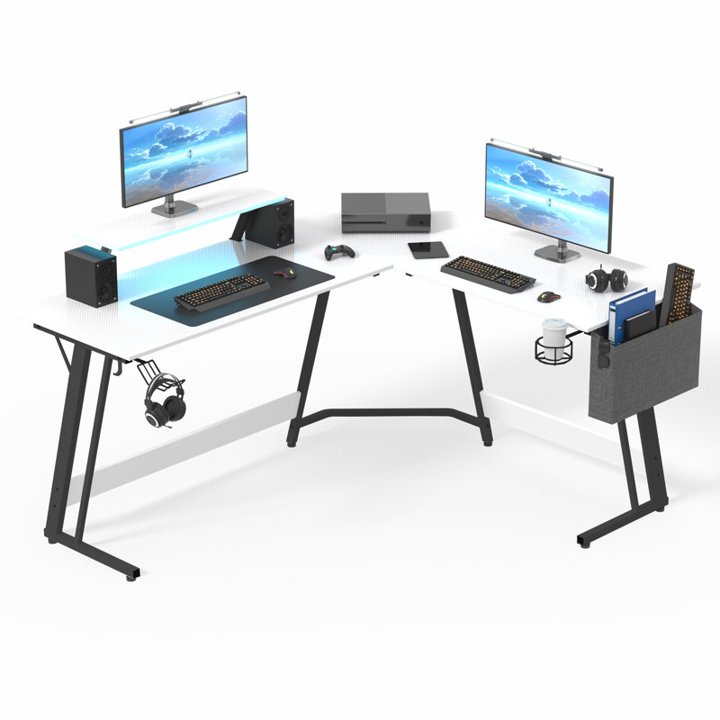 Spiro 160cm W LED Light Desk, White