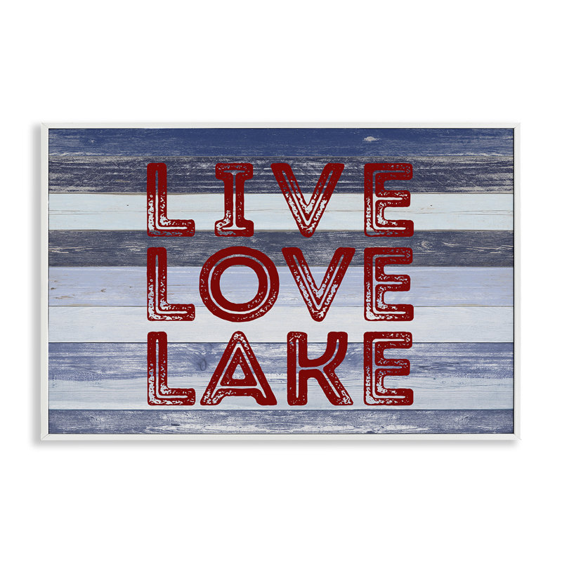  «Live Love Lake», art de la giclée rayée par SD Graphics Studio, H 20 po x l 30 po