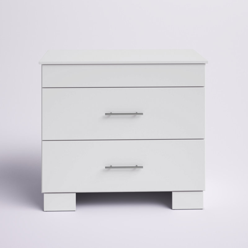Anglina 22'' W Plywood / Laminate Board Nightstand, White