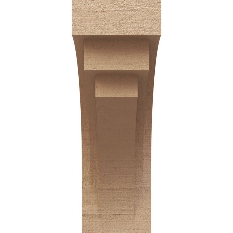 Rockford Rough Cedar Woodgrain TimberThane Corbel, Primed Tan, 24" H x 8" W x 16" D