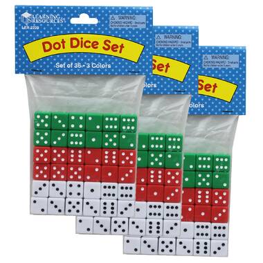 Koplow Games Inc. - Dot Dice 6 Each Of Red White & Green