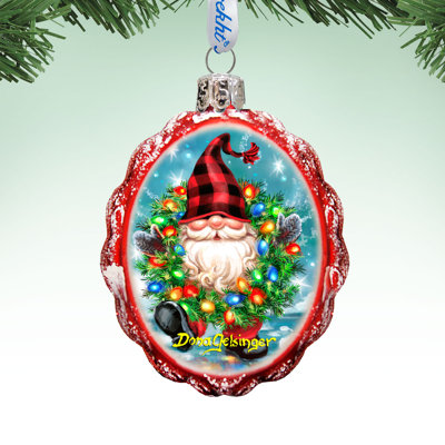 3.5'' Glass People Holiday Shaped Ornament