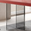 Bureau rectangulaire rouge + noir en bois massif + acier au carbone + acrylique avec 1 tiroir-2119056962